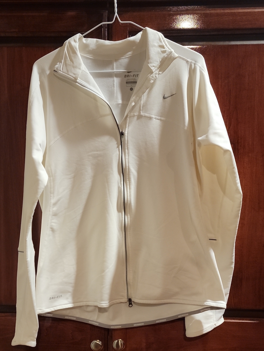 Nike White Full-Zip Dri-FIT Jacket